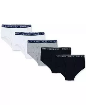 Эластичные трусы для больших мальчиков, упаковка из 5 шт Polo Ralph Lauren, белый