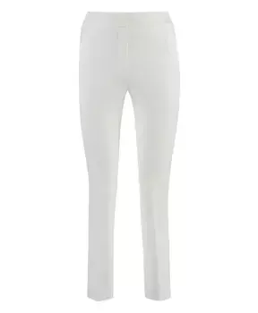 Эластичные укороченные брюки Peserico, белый
