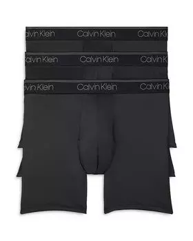 Эластичные влагоотводящие трусы-боксеры из микрофибры, упаковка из 3 шт. Calvin Klein