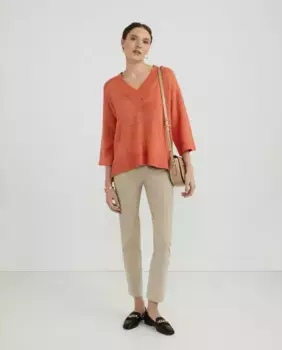 Эластичные женские брюки с принтом Woman El Corte Ingls, бежевый