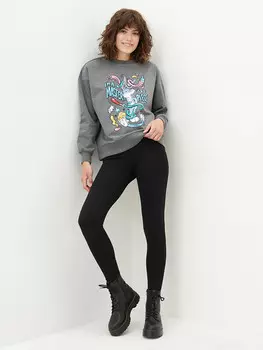 Эластичные женские колготки с принтом на талии LCW Casual