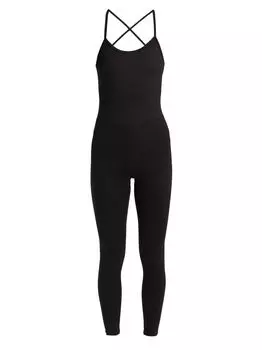 Эластичный комбинезон с перекрестной спиной Terez, черный