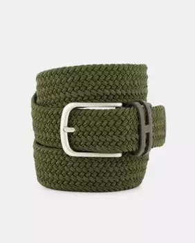 Эластичный плетеный ремень Hackett, зеленый