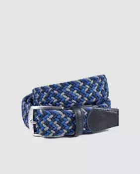 Эластичный плетеный ремень с простой коробкой Miguel Bellido, мультиколор