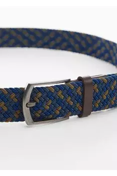 Эластичный пояс с разноцветными тесьмами Mango, хаки