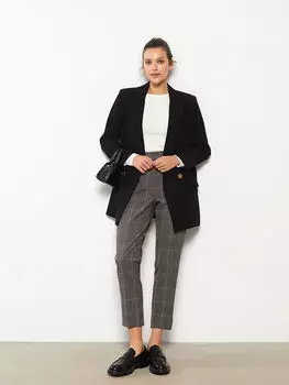 Эластичный пояс Стандартный крой Клетчатые карманы Подробные женские брюки LCWAIKIKI Classic