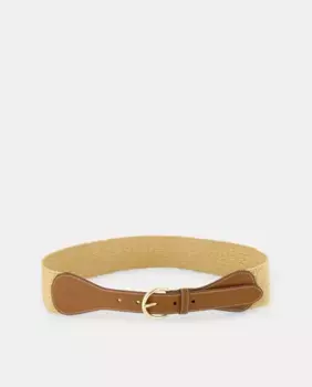 Эластичный пояс в сочетании с металлической пряжкой Tintoretto, бежевый
