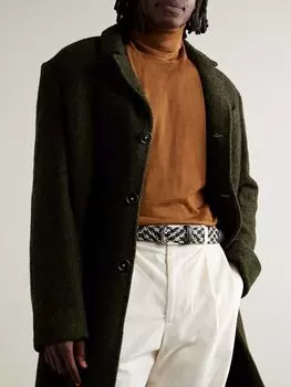 Эластичный ремень с кожаной отделкой шириной 3,5 см ANDERSON'S, синий