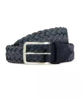 Эластичный тканый пояс из технической пряжи Boggi Milano, синий