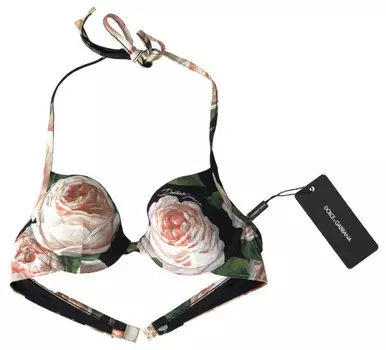 Эластичный топ бикини Floral Elegance Dolce & Gabbana, мультиколор