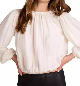 Эластичный топ со сборками в зимнем белом цвете Bella Dahl