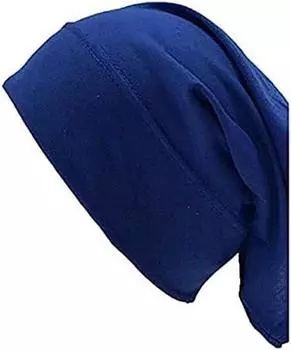 Эластичный впитывающий пот хлопок, внутренний платок хиджаба KAV, синий