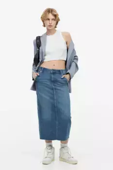 Эластичный вязаный свитер без рукавов H&M, белый