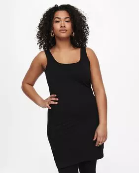 Эластичный женский топ без рукавов Only Carmakoma, черный