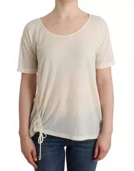 Элегантная белая хлопковая блузка с коротким рукавом Ermanno Scervino, белый