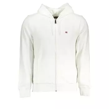 Элегантная белая хлопковая толстовка с капюшоном Napapijri