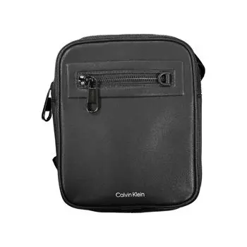 Элегантная черная сумка через плечо с контрастными деталями Calvin Klein