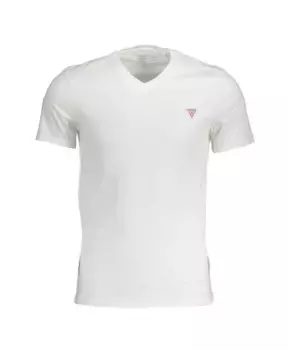 Элегантная футболка с v образным вырезом Guess, белый