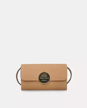 Элегантная и изысканная маленькая кожаная женская сумка Mascar, коричневый