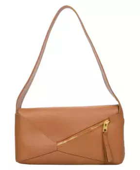 Элегантная кожаная сумочка Estro, коричневый