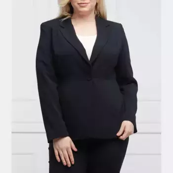 Элегантная куртка Carla стандартного кроя больших размеров Persona By Marina Rinaldi, синий