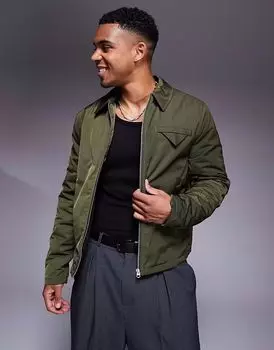 Элегантная куртка-харрингтон ASOS DESIGN цвета хаки