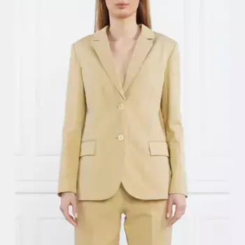 Элегантная куртка классического кроя с добавлением белья Twin-Set, коричневый