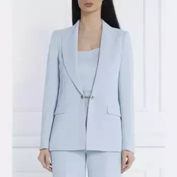 Элегантная куртка классического кроя Twin-Set, синий