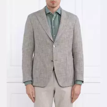 Элегантная куртка узкого кроя с нашивками-паром Oscar Jacobson, бежевый