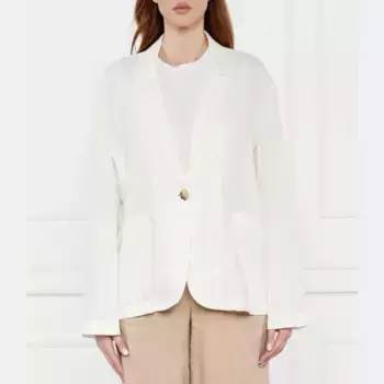 Элегантная льняная куртка edmea стандартного кроя Max&Co., бежевый