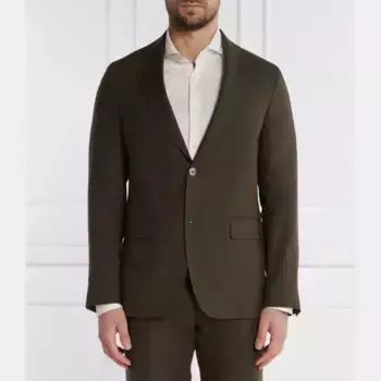 Элегантная льняная куртка Fogerty стандартного кроя Oscar Jacobson, хаки