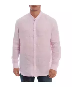 Элегантная льняная рубашка с длинными рукавами Emporio Armani, фиолетовый