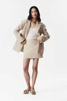 Элегантная мини-юбка & Other Stories, бежевый