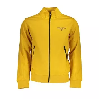 Элегантная мужская флисовая толстовка US Grand Polo с контрастными деталями U.S. Grand Polo, желтый