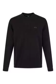 Элегантная мужская толстовка Hugo Boss из хлопка с круглым вырезом, черный