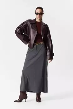 Элегантная расклешенная юбка макси & Other Stories, серый