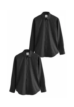 Элегантная рубашка 2 PACK REGULAR FIT Next, черный