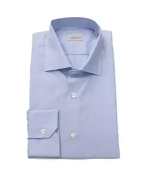Элегантная рубашка с французским воротником Bagutta, синий