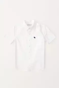 Элегантная рубашка с коротким рукавом Abercrombie & Fitch, белый