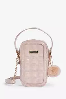 Элегантная стеганая праздничная сумка для девочек River Island, коричневый