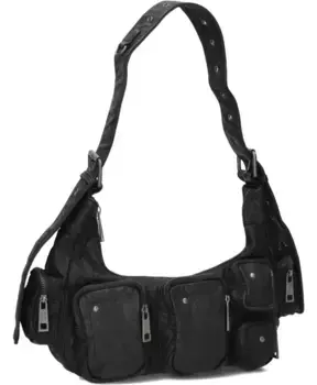 Элегантная стильная сумка через плечо Nnoo, черный