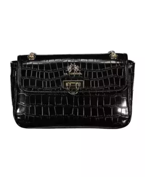 Элегантная сумка через плечо с цепочкой и контрастными акцентами. La Martina, черный