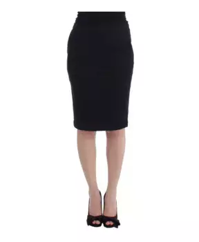 Элегантная юбка карандаш с боковой молнией Gianfranco Ferr, черный