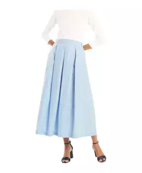 Элегантная юбка макси с боковыми карманами Vicario Cinque, синий