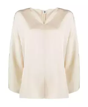 Элегантная ванильно кремовая блузка By Malene Birger, бежевый