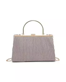 Элегантная вечерняя сумочка-клатч со складками и ручкой Kitise, розовый