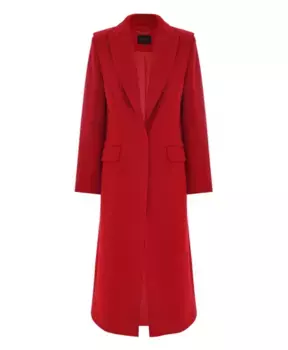Элегантное длинное пальто с лацканами Kocca, красный