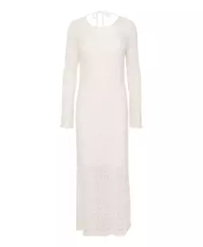 Элегантное длинное платье макси с послесвечением Gestuz, белый