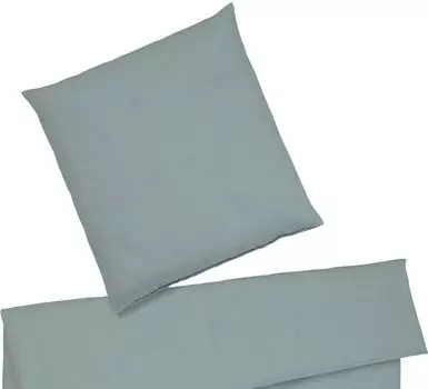 Элегантное льняное постельное белье Бриз шалфей 155х200 см + 40х80 см Elegante