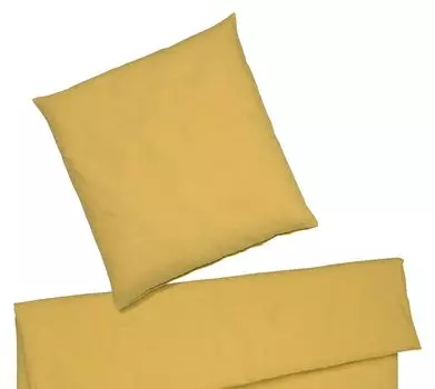 Элегантное льняное постельное белье Бриз куркумы 135х200 см + 40х80 см Elegante